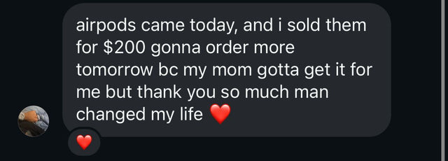 Customer testimonial screenshot